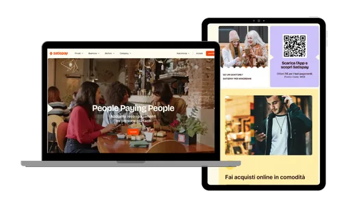 Anteprima del progetto Satispay: il nuovo sito corporate di una fintech europea